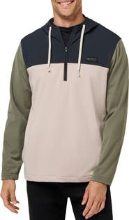 TravisMathew Brrrr Season Colorblock Half Zip Hoodie