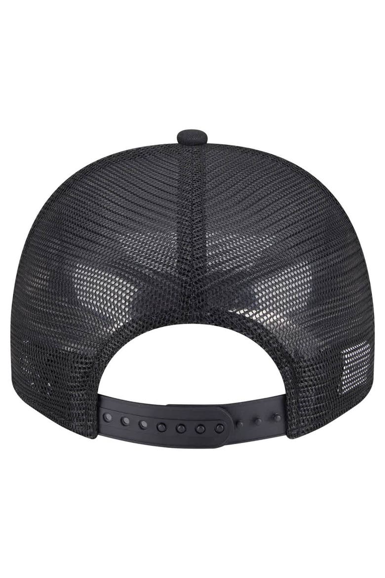 Men's New Era Black Miami Heat Vintage Team Rope A-Frame 9FIFTY Snapback Hat, Alternate, color, Black