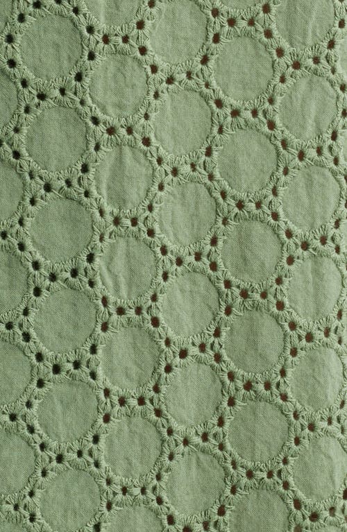Rails Tyler Eyelet Camp Shirt In Green Dots