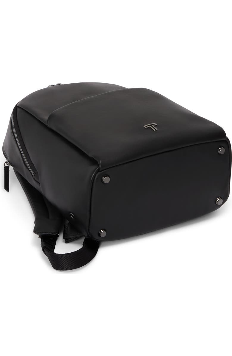 TUMI Raina Medium Leather Backpack, Alternate, color, Black/ Gunmetal