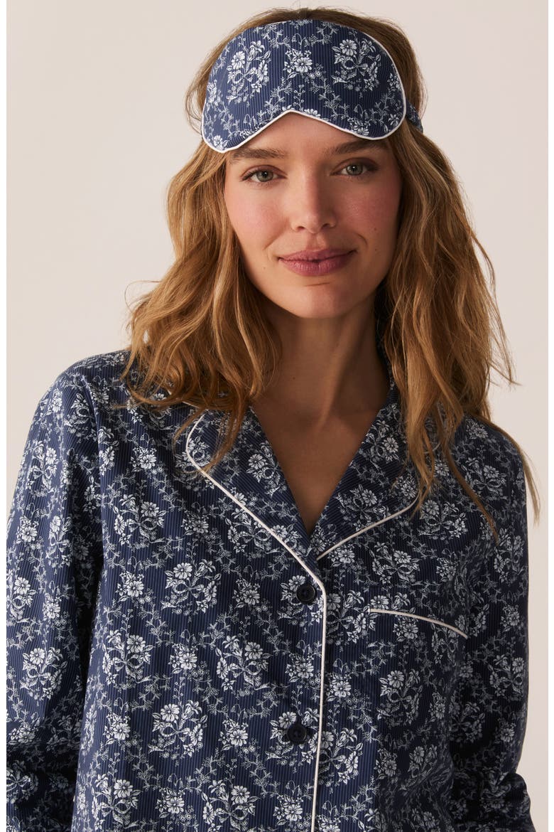 Cotton Poplin Pajama Set, Alternate, color, NAVY