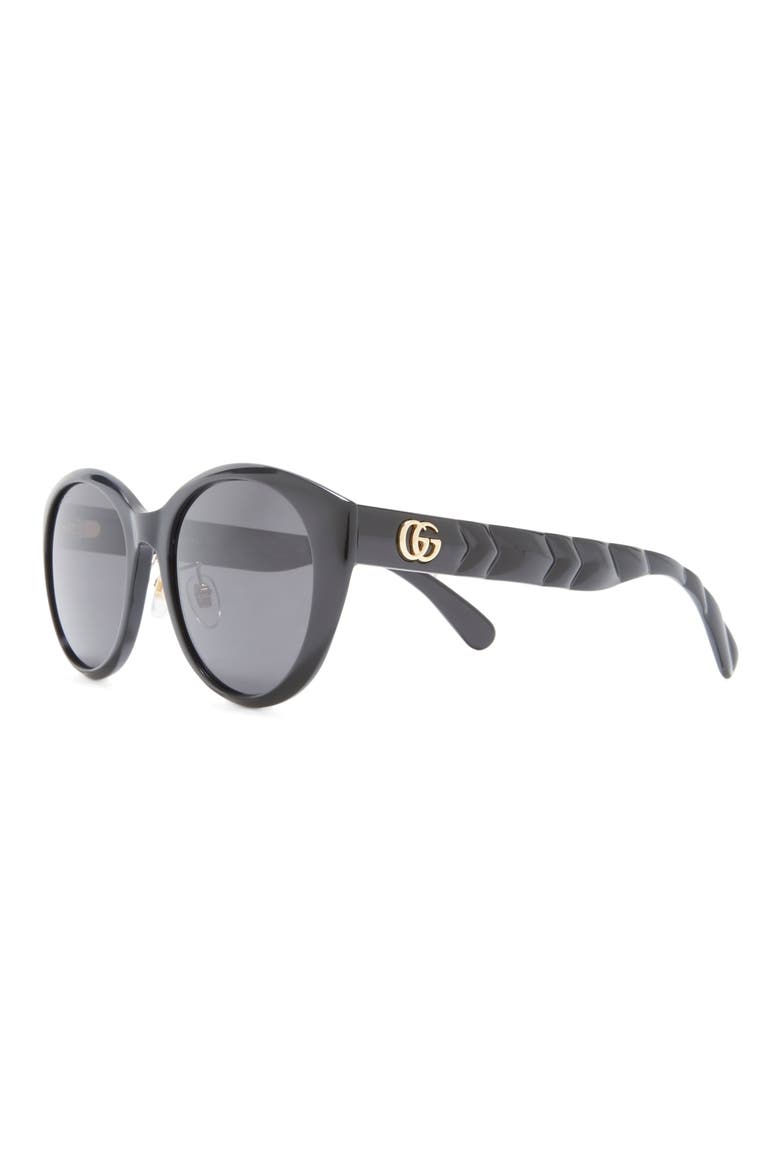 56mm Cat Eye Sunglasses, Alternate, color, BLACK BLACK GREY
