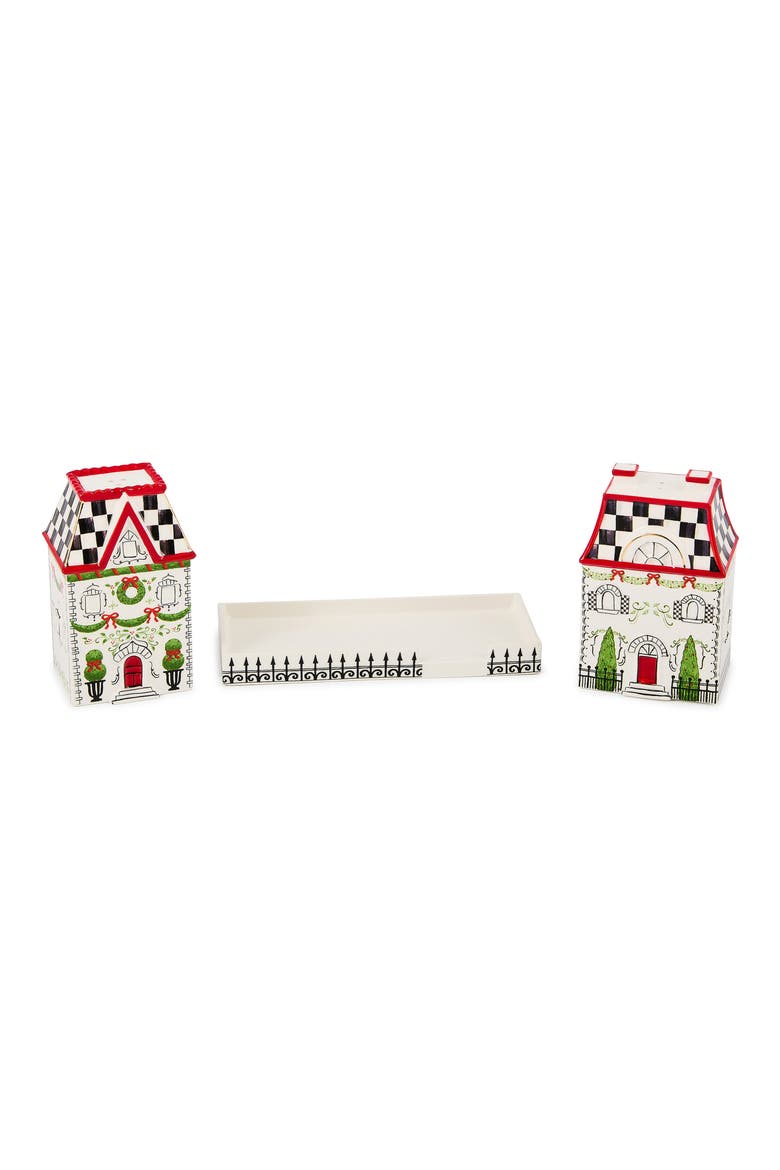 Holly Village Salt and Pepper Shaker Set, Alternate, color, WHITE