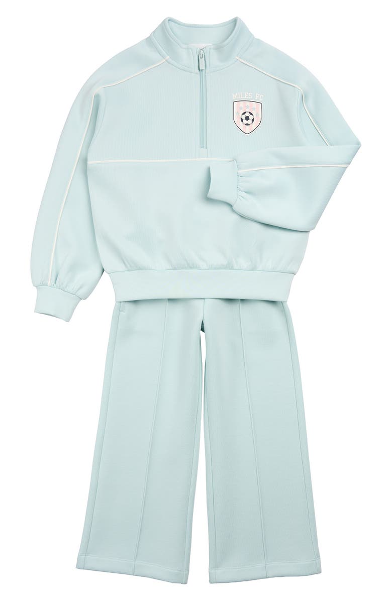 miles Aqua Track Half Zip Pullover & Sweatpants, Alternate, color, Light Turquoise