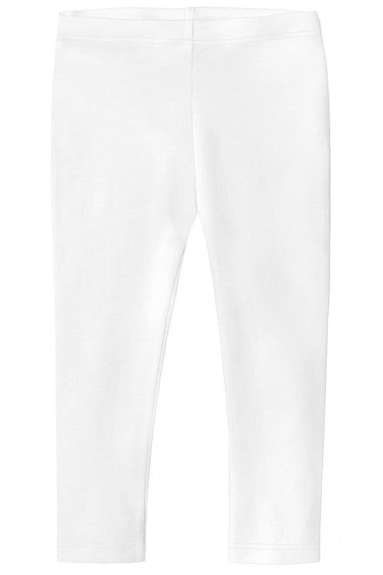 Girls 100% Soft Cotton Capri Leggings, Alternate, color, White