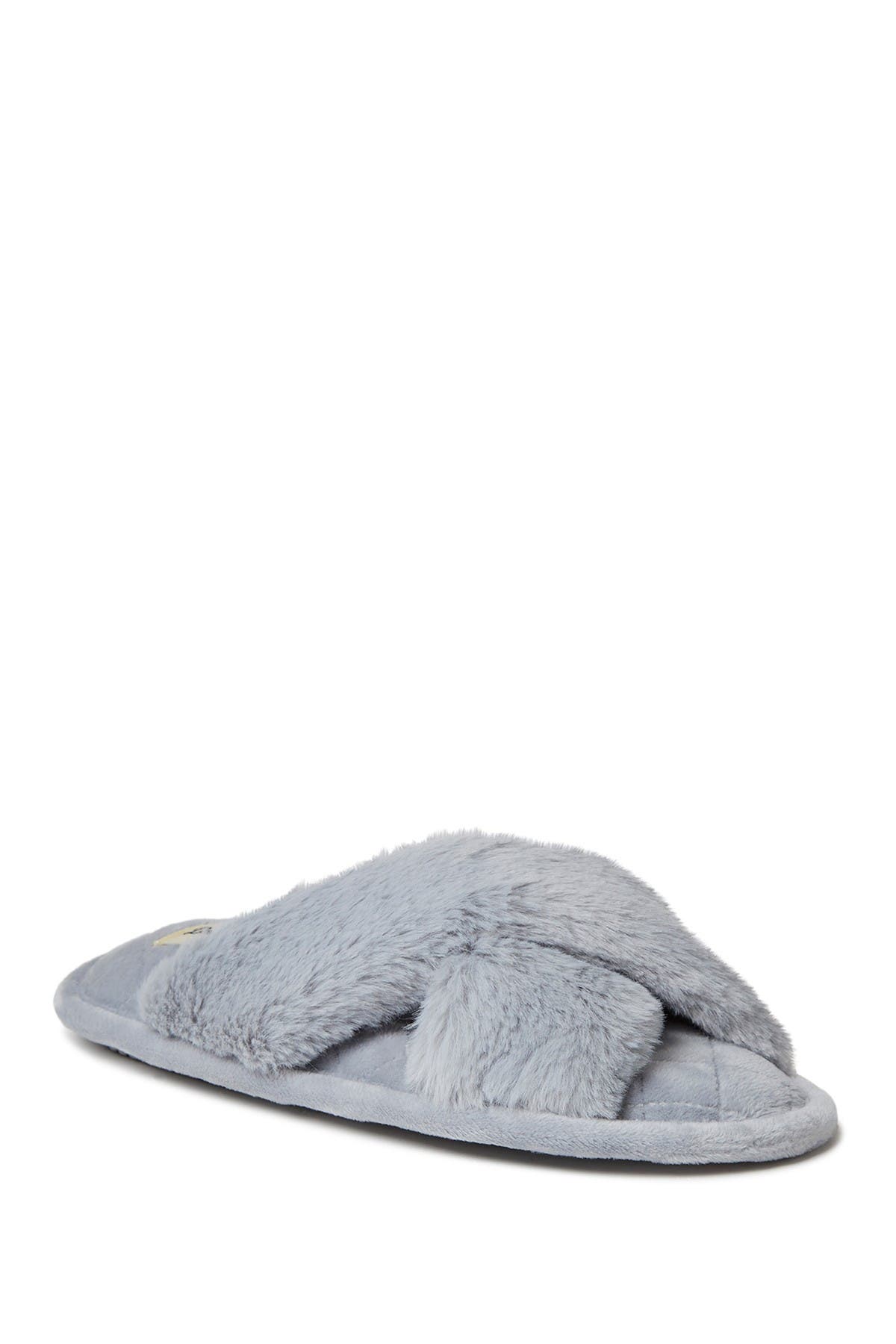 Dearfoams Jessica Faux Fur Crossband Slipper (Women) | Nordstromrack