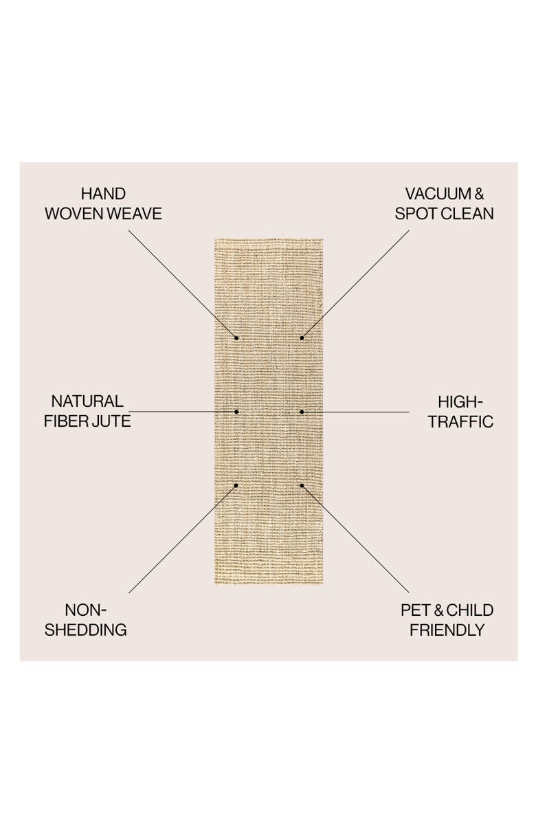 JONATHAN Y Hiro Hand Woven Chunky Jute Area Rug, Alternate, color, Ivory