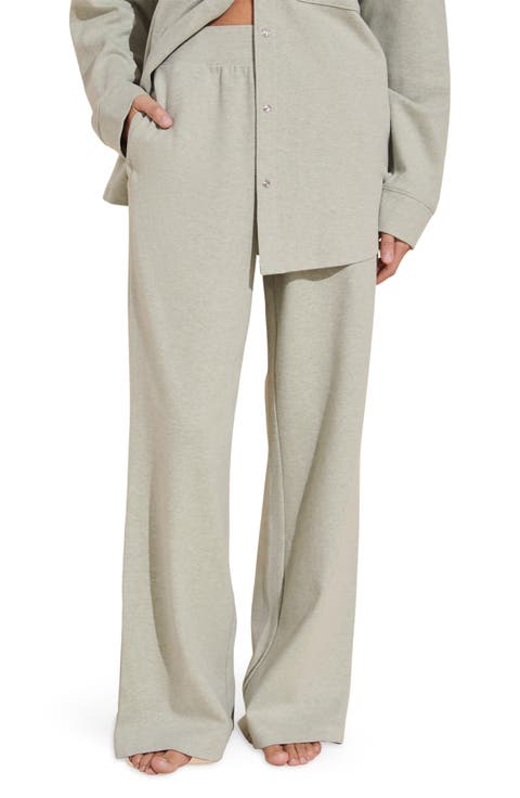 Luxe Stretch Cotton Wide Leg Sweatpants