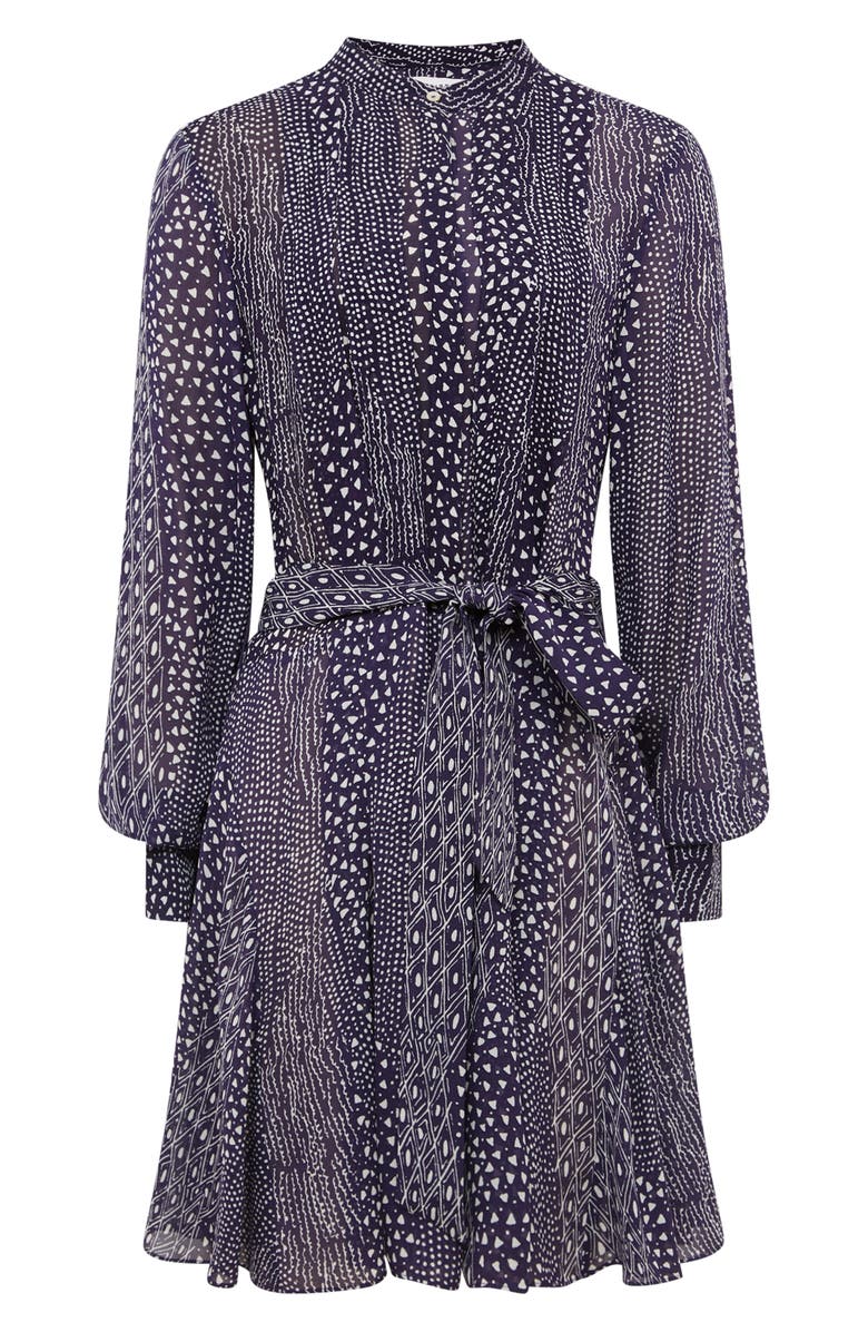 Reiss Luella Mixed Print Long Sleeve Shirtdress, Alternate, color, 
