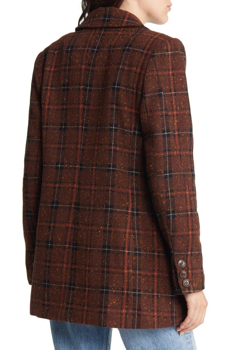 Treasure & Bond Double Breasted Plaid Coat, Alternate, color,