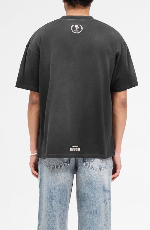 Represent World Championship Printed Cotton T-shirt In Black