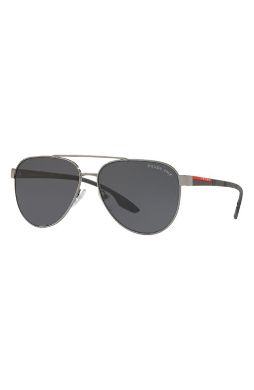 Prada Linea Rossa Sport 61mm Polarized Aviator Sunglasses