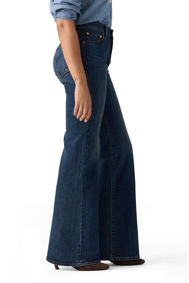 Ribcage High Waist Flare Jeans, Alternate, color, GATE KEEPING