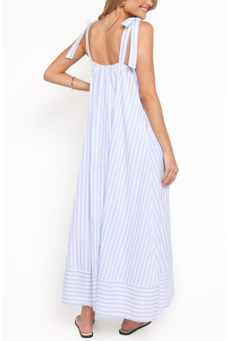 Amber Striped Cotton Maxi Dress, Alternate, color, PALE BLUE STRIPE