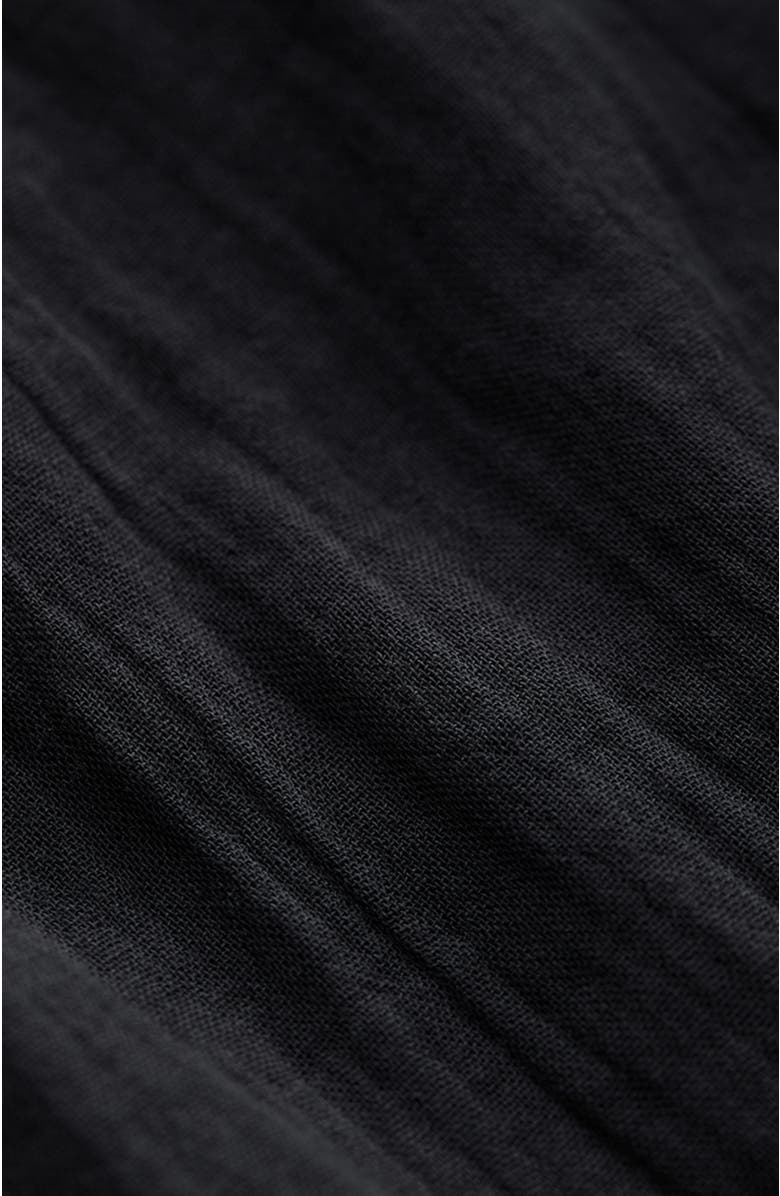 Pact Organic Cotton Coastal Double Gauze Tiered Maxi Skirt, Alternate, color, Black