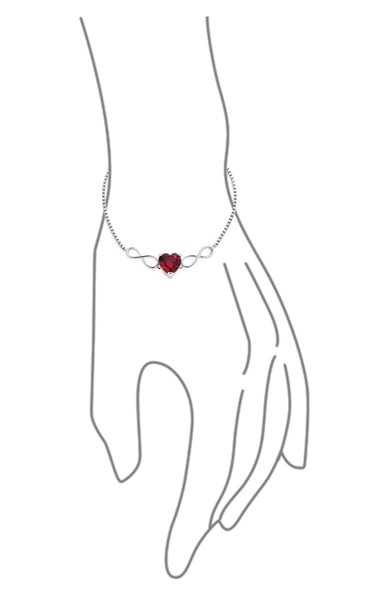 BLING JEWELRY Heart Charm Bolo Bracelet, Alternate, color, Red