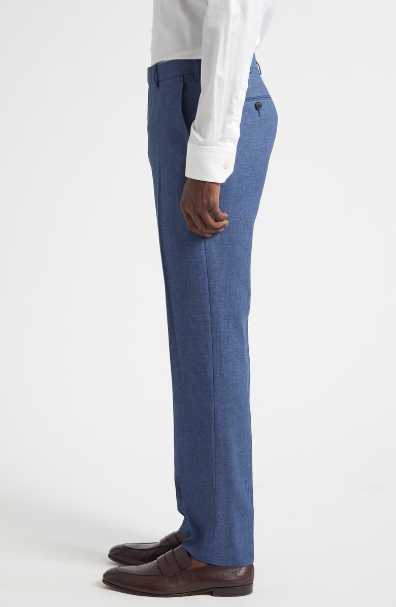 ZEGNA Oasi Linen Trousers, Alternate, color, Md Blu Sld