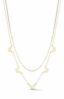 SPHERA MILANO Butterfly Layered Necklace