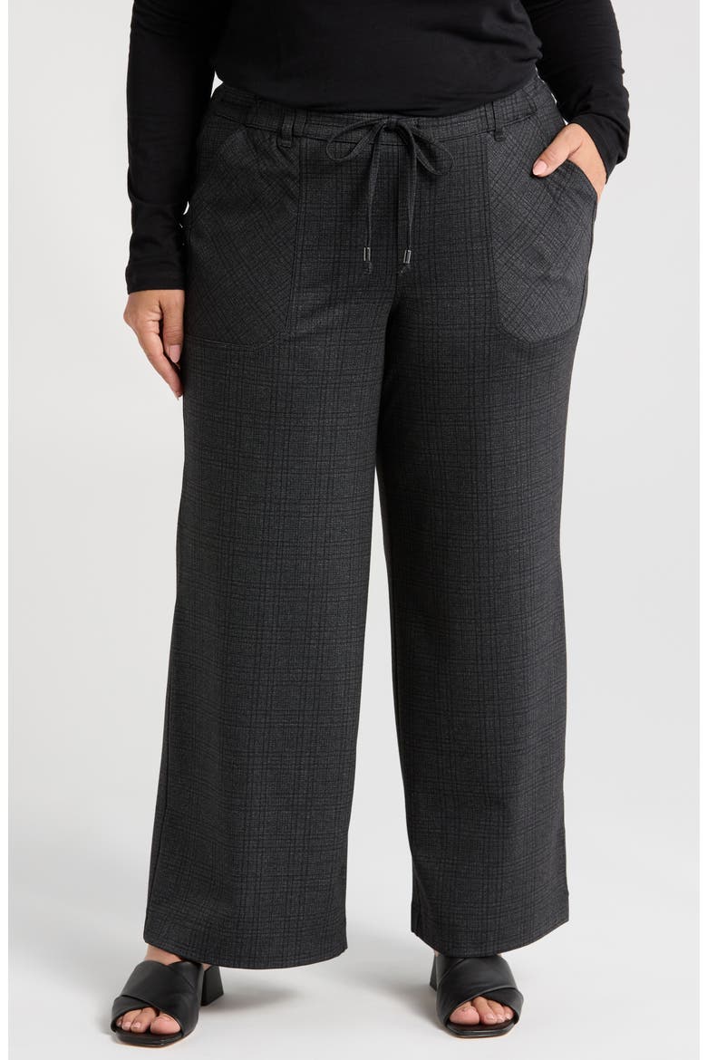 Leisure Drawstring Knit Pants, Main, color, NAVY CHARCOAL
