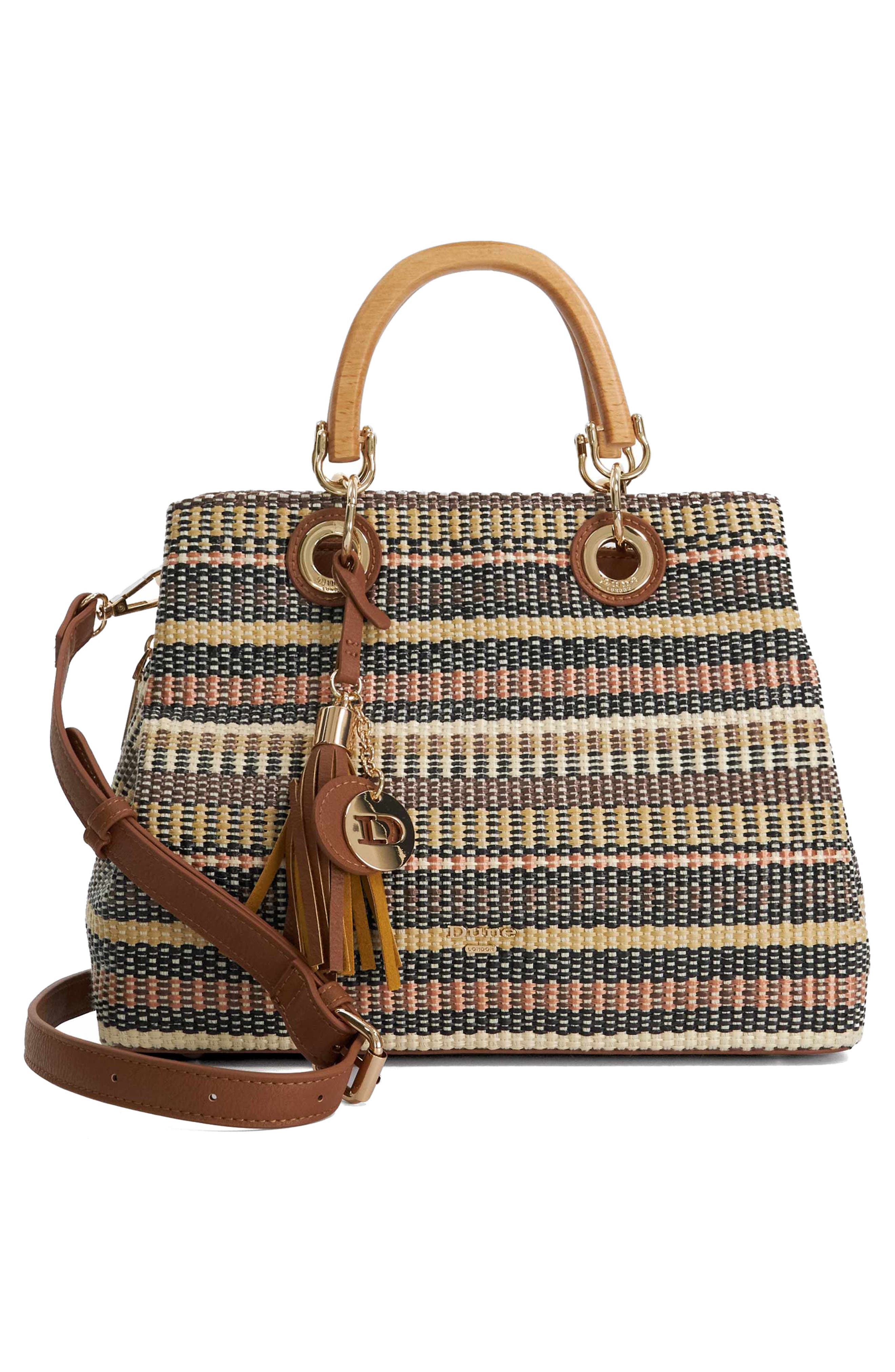 Dune London Demmy Tote, Alternate, color, Black White