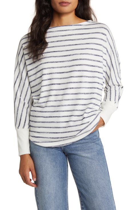 Stripe Dolman Sleeve Top