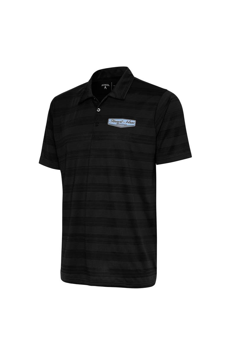 ANTIGUA Men's Antigua Black Stewart-Haas Racing Compass Polo, Main, color, 