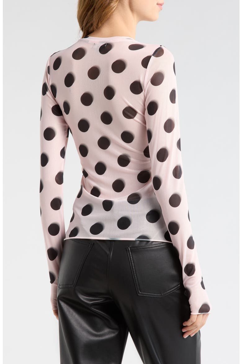 Kaylee Floral Mesh Top, Alternate, color, ROSE BLUR DOT