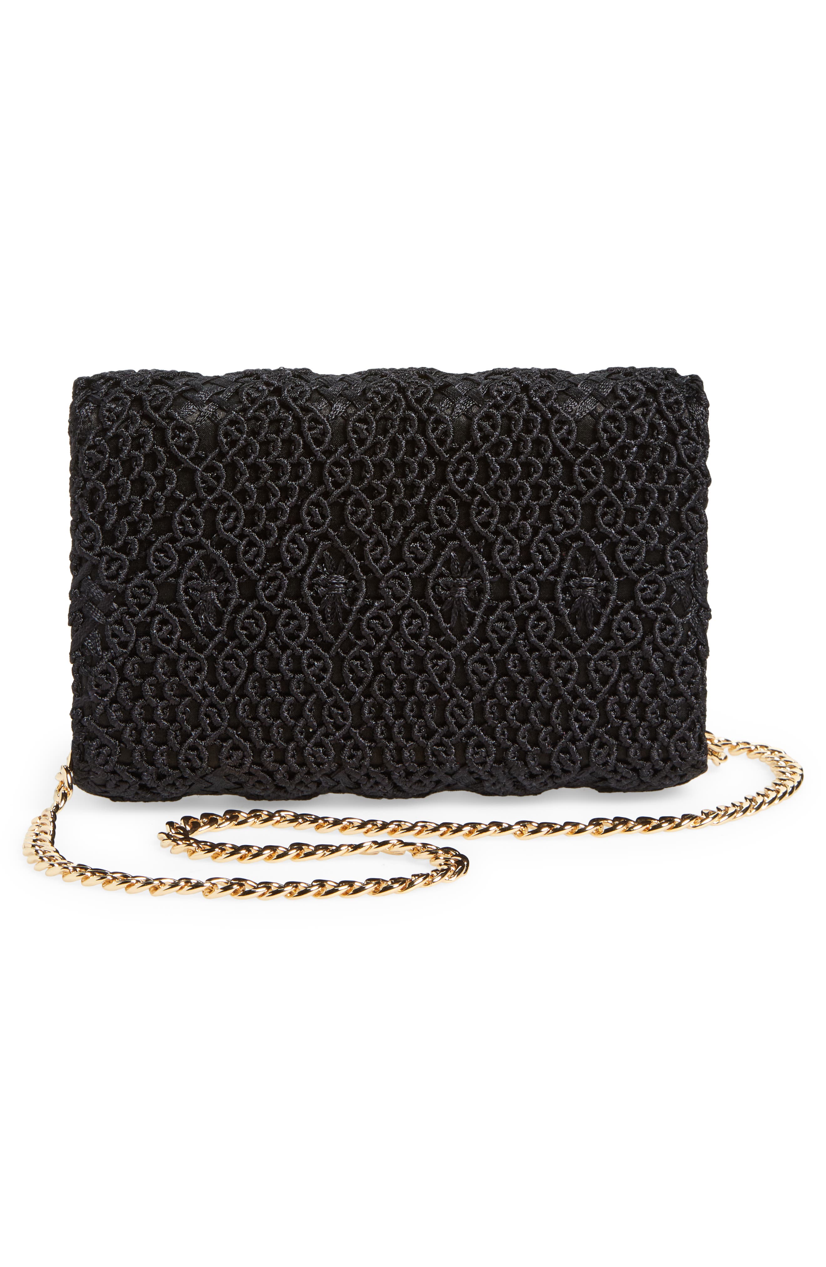 Mini Puerto Escondido Clutch, Alternate, color, BLACK