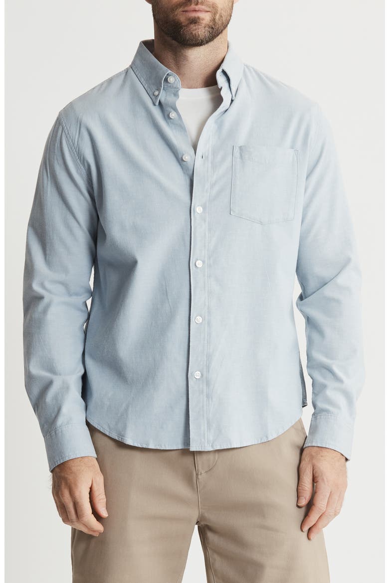 Classic Stretch Oxford Button-Up Shirt, Main, color, LIGHT BLUE