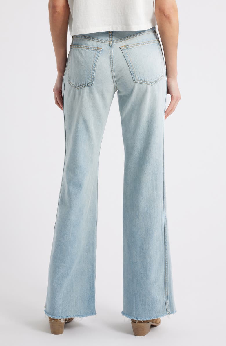 Re/Done The Californian High Waist Raw Hem Flare Leg Jeans, Alternate, color, Big Sur