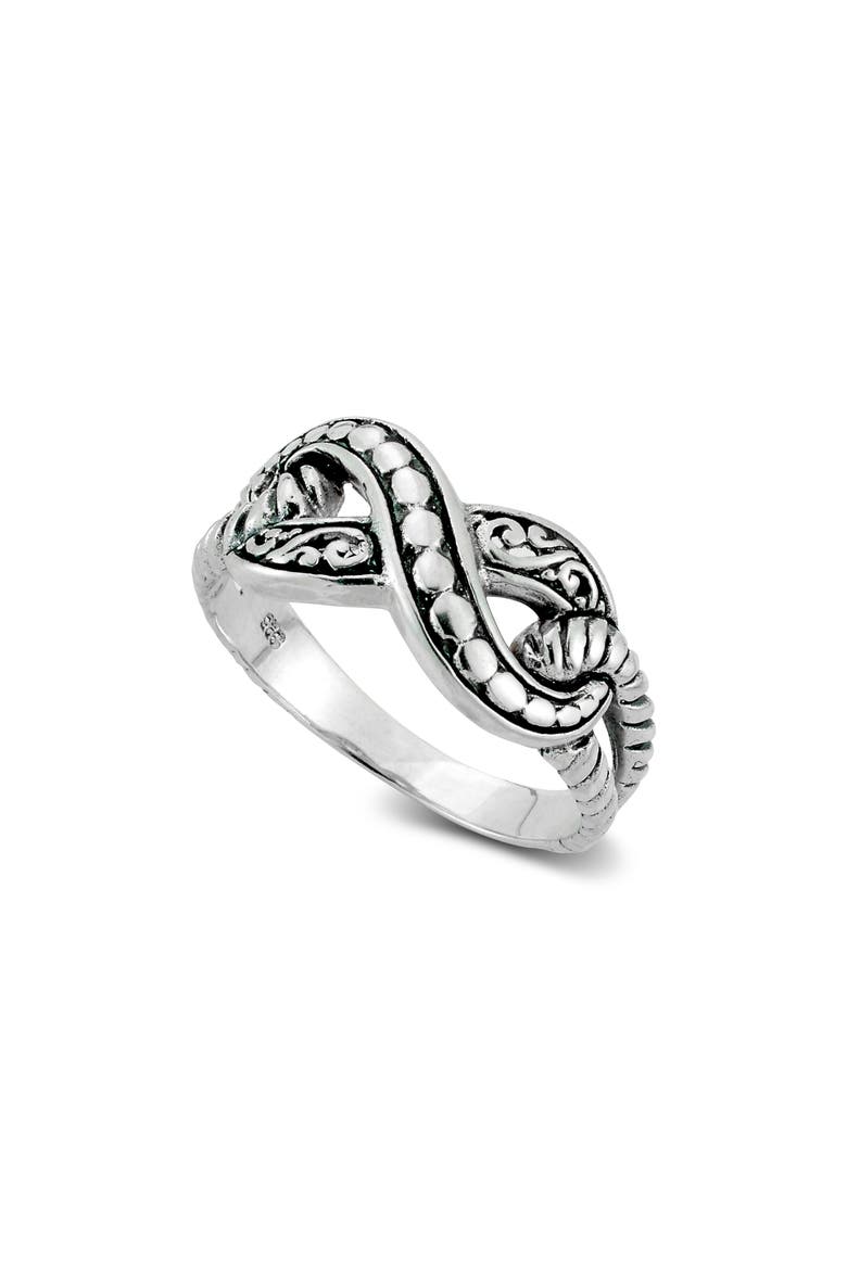 Sterling Silver Infinity Ring, Main, color, SILVER