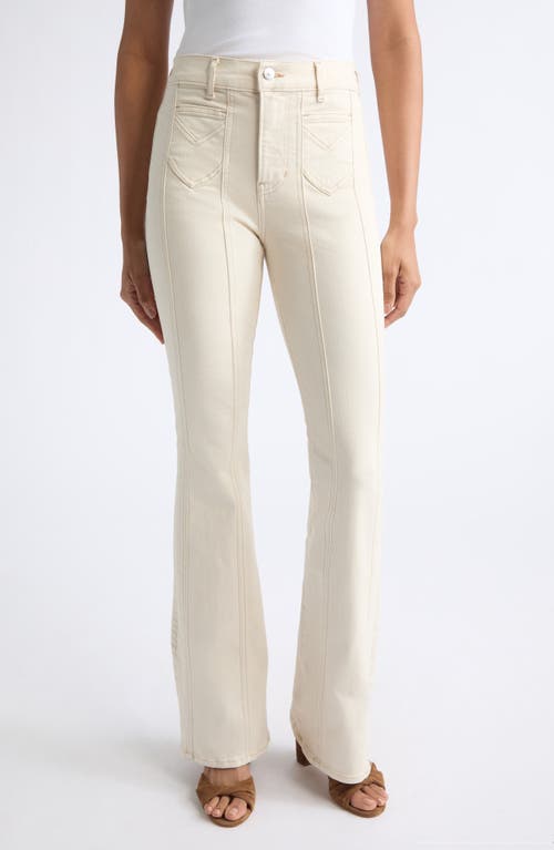 Veronica Beard Beverly Skinny Flare Leg Jeans in Ecru at Nordstrom, Size 27