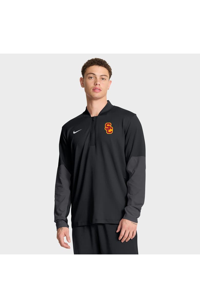 Nike Men's Nike Black USC Trojans One Goal Performance Half-Zip Pullover, Main, color, Black
