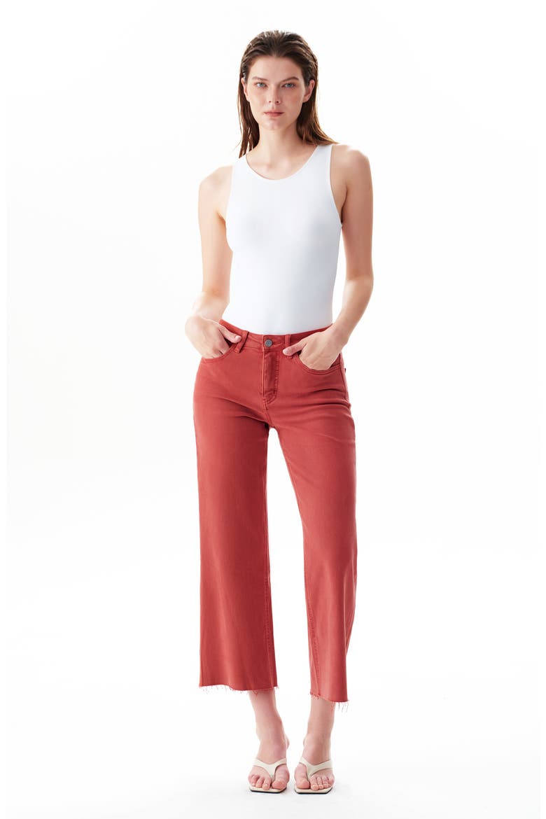 High Waist Wide Leg Jeans, Alternate, color, SUGAR CORAL