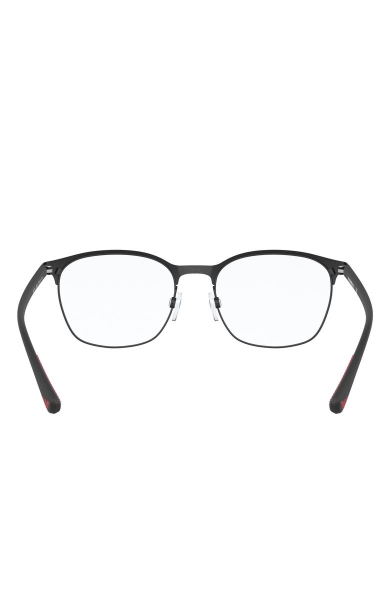 Emporio Armani 54mm Oval Optical Glasses, Alternate, color, Matte Black / Demo Lens