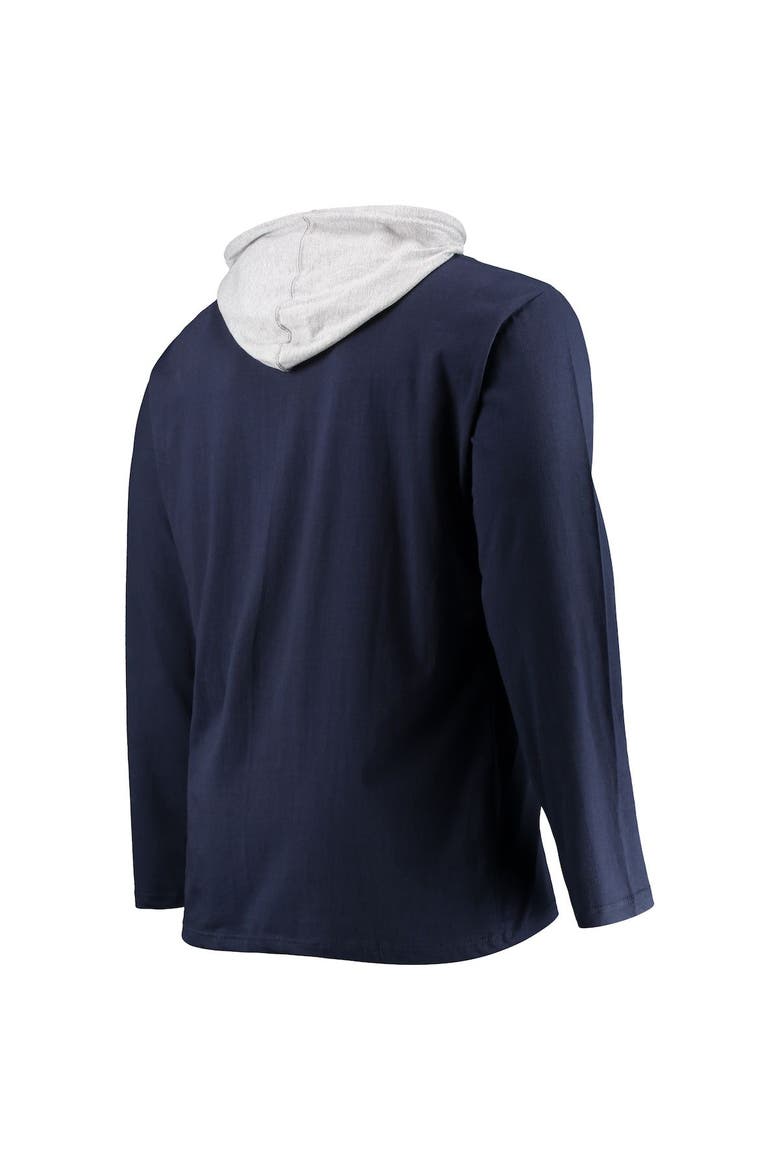 Men's Fanatics Branded Navy New England Patriots Big & Tall Logo Hoodie Long Sleeve T-Shirt, Alternate, color, Navy