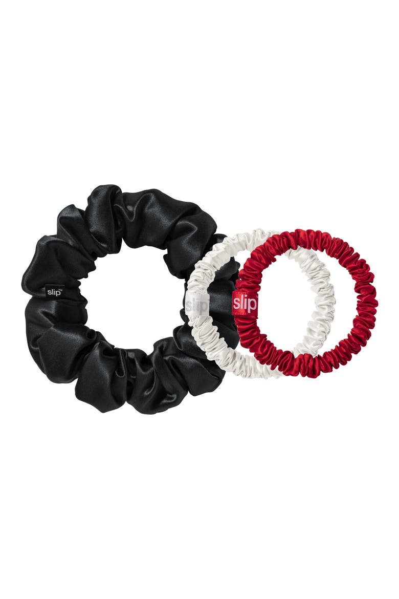Pure Silk Assorted Scrunchie Set, Alternate, color, ROSIE