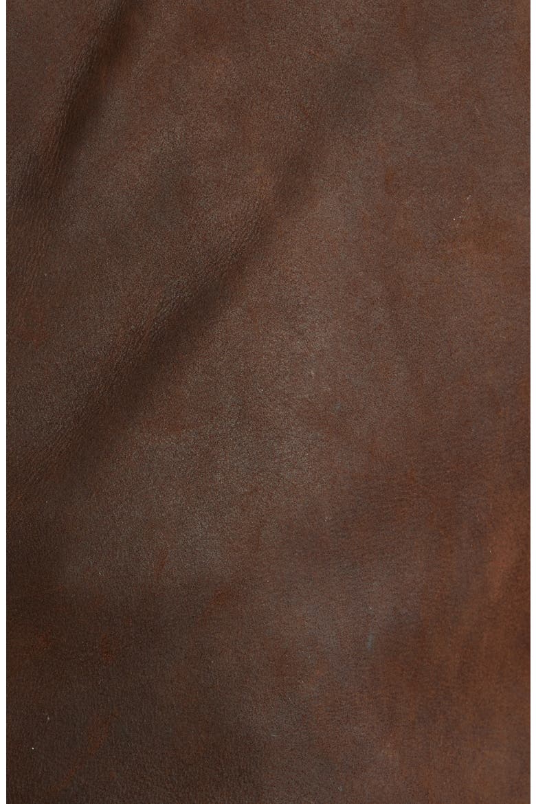 Café Racer Slim Fit Cowhide Leather Jacket, Alternate, color, BROWN