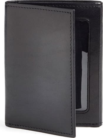 Old Leather Double ID Trifold Wallet