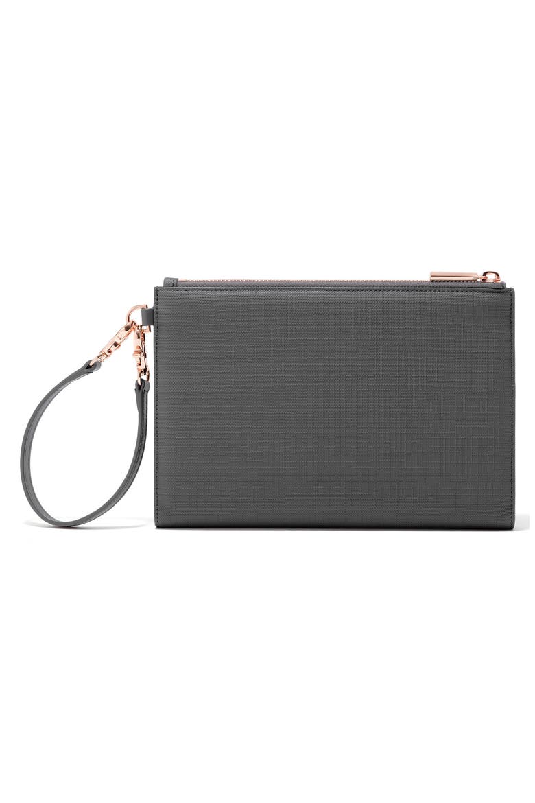 Signature Essentials Coated Canvas Clutch/Wallet, Alternate, color, GRAPHITE