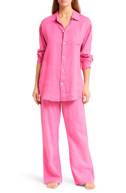 Long Sleeve Linen Pajamas