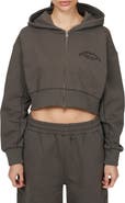 Good For Nothing Coverlock Vintage Crop Zip Hoodie
