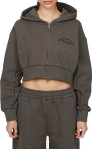 Good For Nothing Coverlock Vintage Crop Zip Hoodie