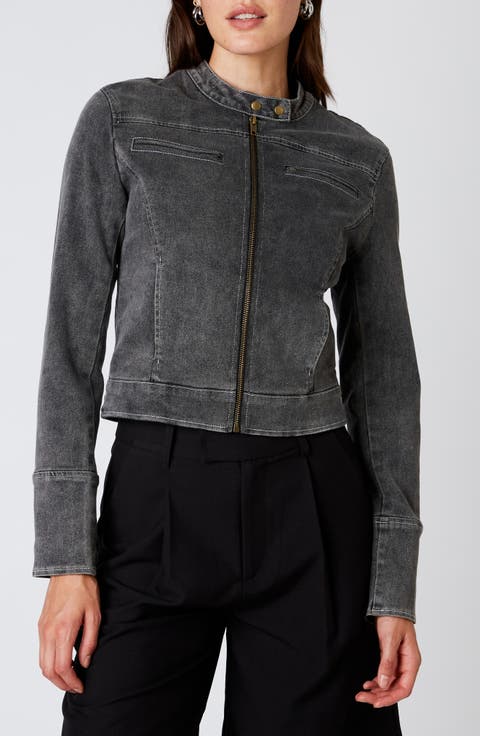 Julia Denim Moto Jacket