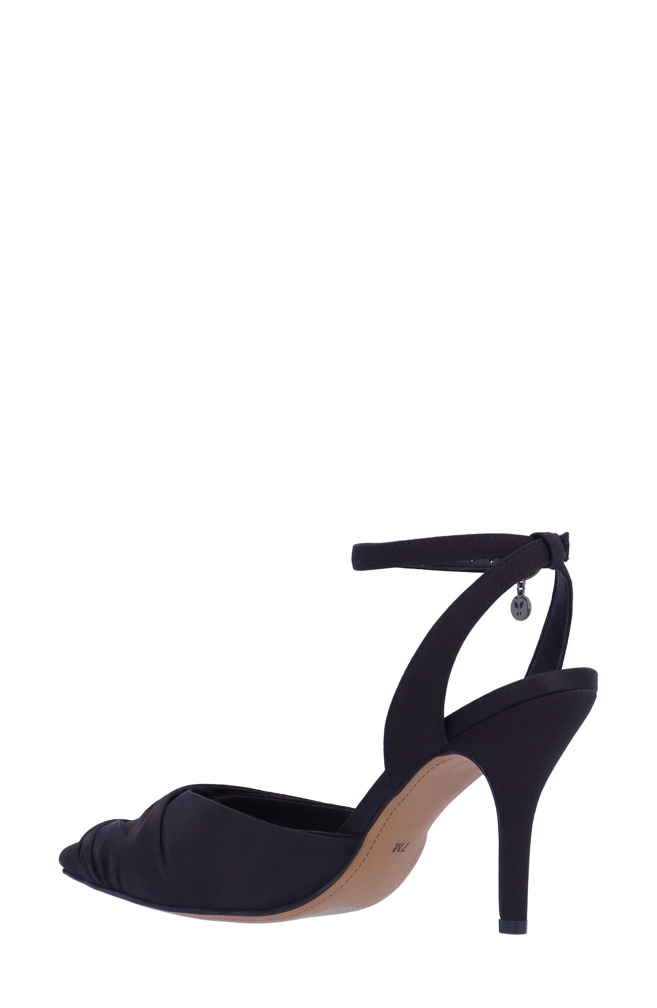 J. Reneé Leander Ankle Strap Pointed Toe Pump, Alternate, color, Black