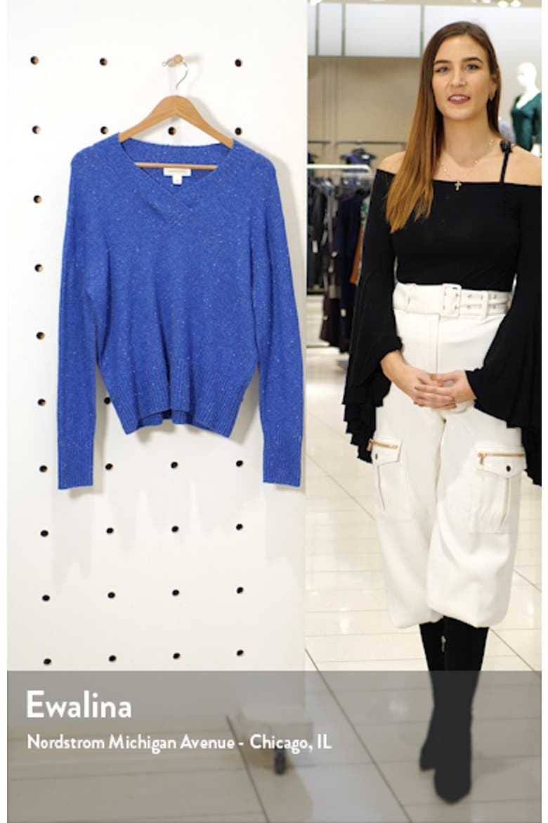 Cozy Nep Flecked V-Neck Sweater video