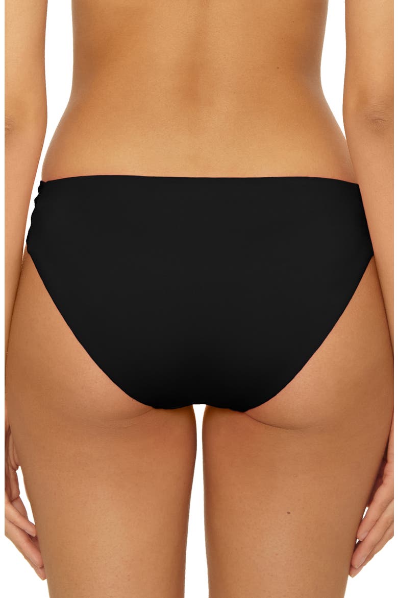 Monaco Side Tab Hipster Bikini Bottoms, Alternate, color, BLACK