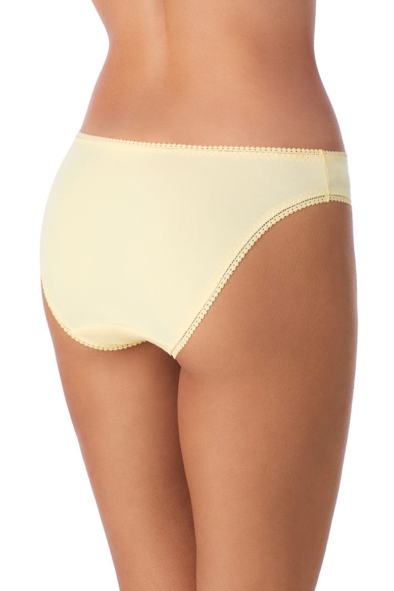 Cabana Stretch Cotton Bikini, Alternate, color, BANANA CREAM