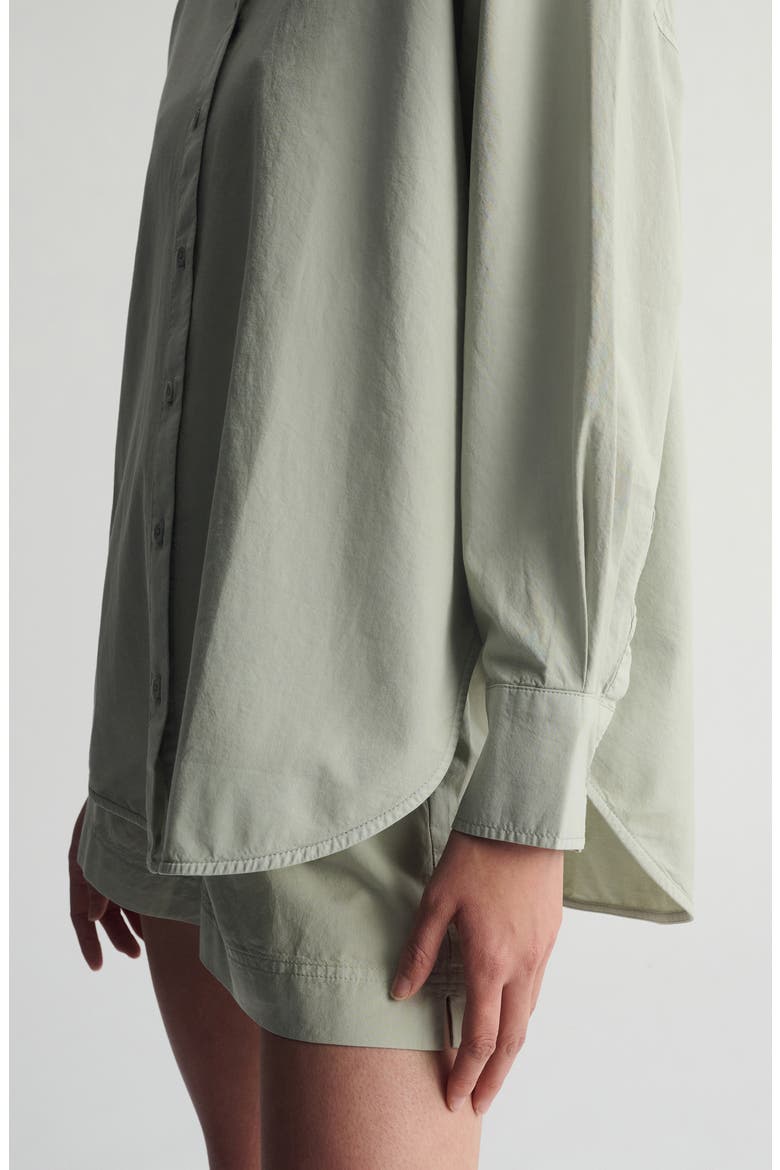 Oversize Button-Up Shirt, Alternate, color, PURITAN GRAY
