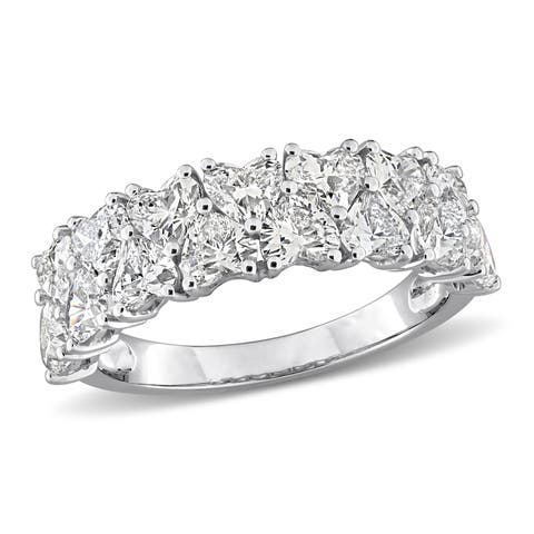 Lab Grown Diamond Double Row Ring 10k